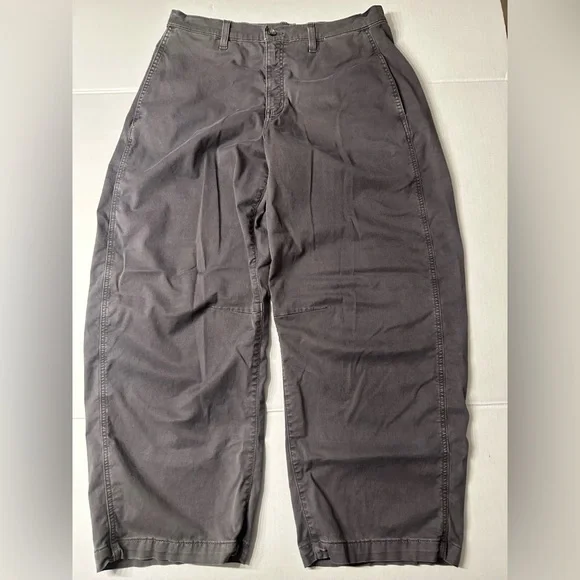 AG Adriano Goldschmied Fiona Trouser High-Rise Barrel Sulfur Misty Grey Size 32 - Picture 3 of 9